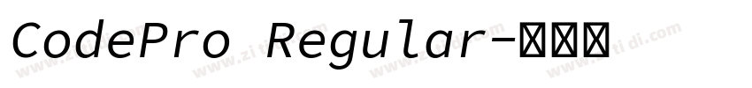 CodePro Regular字体转换
